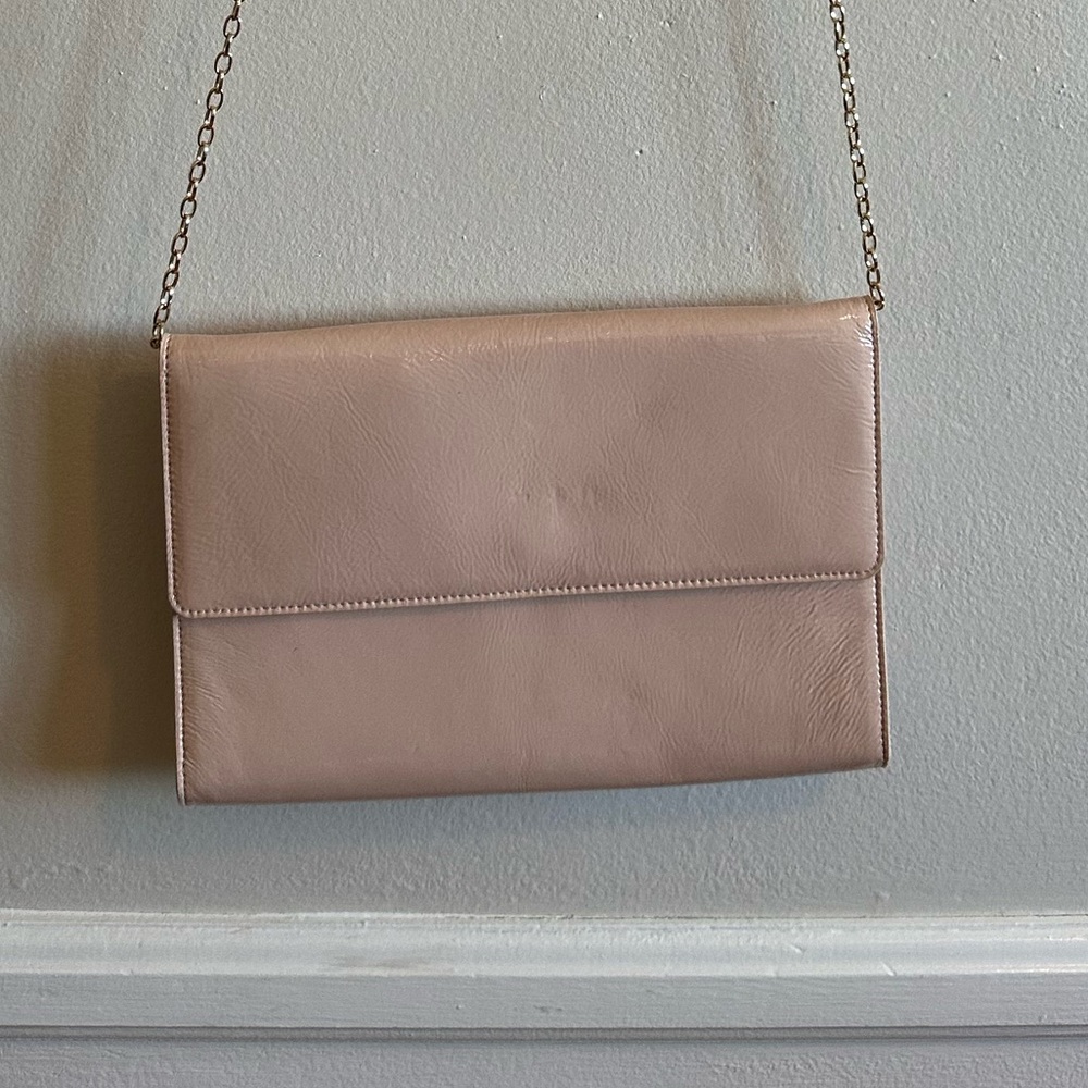 Halogen Wallet Purse with Metal Chain Strap